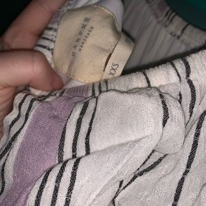 Purple striped jumpsuit